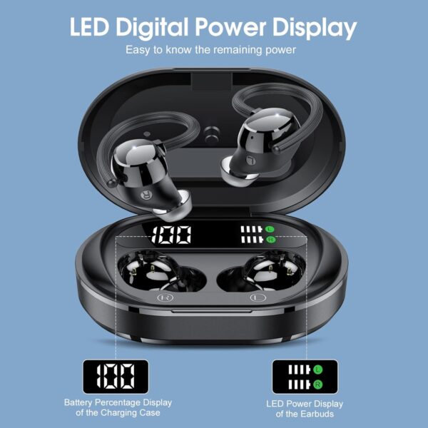 HiFi Stereo Bluetooth 5.3 In-ear Running Headphones with Earhook - Image 23