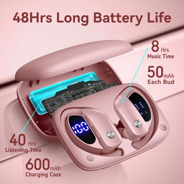 Wireless Bluetooth Headphones with LED Display and Ear Hooks - Image 9