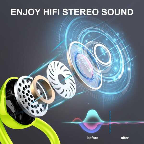 IP7 Waterproof with ENC Noise Cancelling Mic Bluetooth Earbuds - Image 37