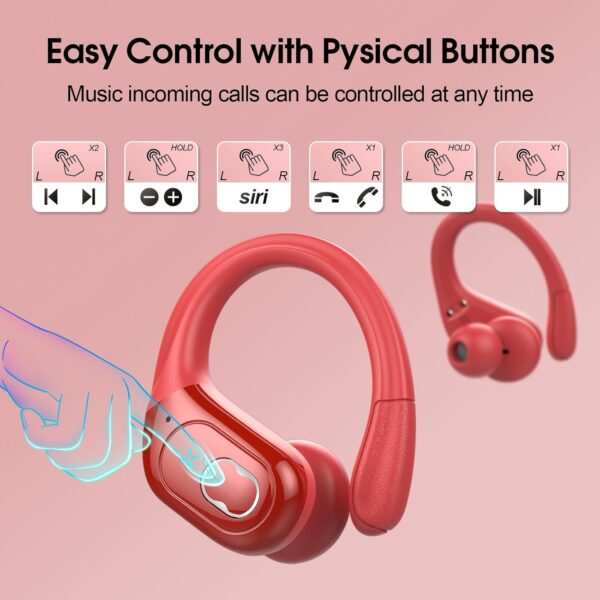 2025 Bluetooth Stereo Deep Bass, ENC Noise Cancelling Microphone, IPX7 Waterproof Earphones - Image 14