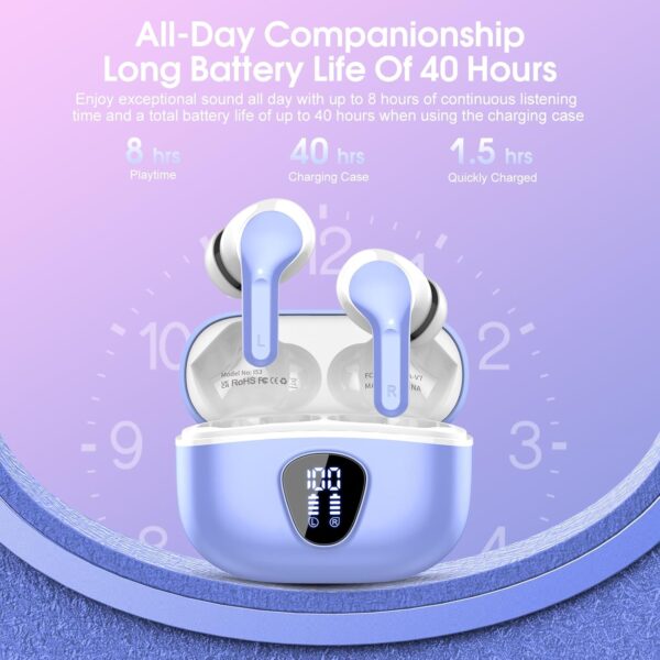 IP7 Waterproof Wireless Bluetooth Earphones with ENC Noise Cancelling Microphone - Image 12