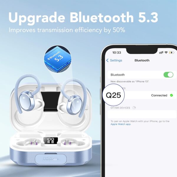 IPX7 Waterproof, Deep Bass 2.0 Bluetooth Earphones Wireless Headphones - Image 4