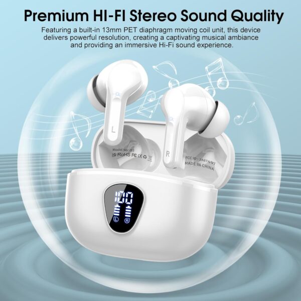 IP7 Waterproof Wireless Bluetooth Earphones with ENC Noise Cancelling Microphone - Image 19