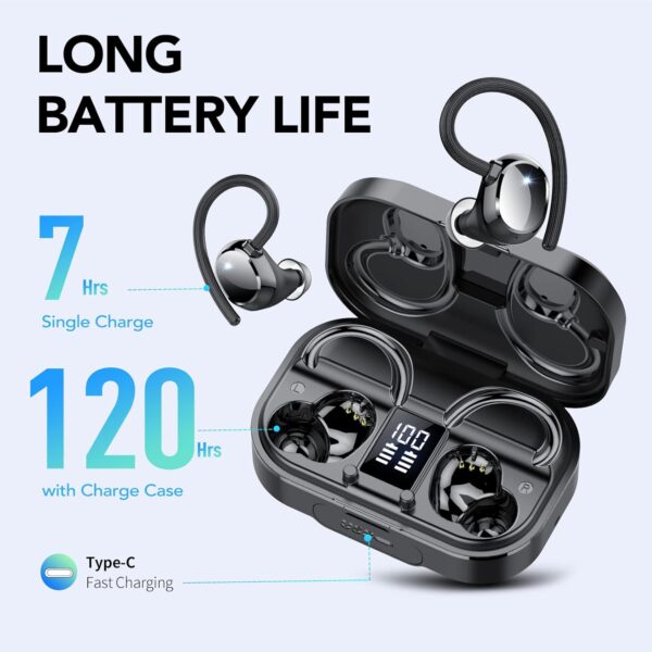 IPX7 Waterproof, Deep Bass 2.0 Bluetooth Earphones Wireless Headphones - Image 16
