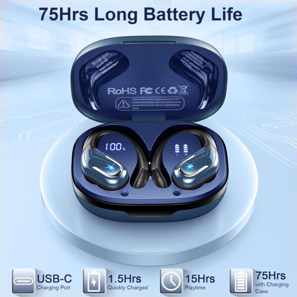 IP7 Waterproof with ENC Noise Cancelling Mic Bluetooth Earbuds - Image 17
