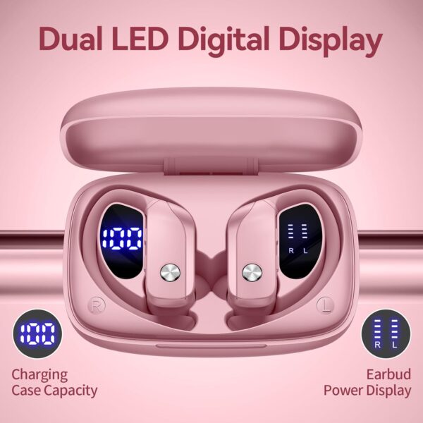 Wireless Bluetooth Headphones with LED Display and Ear Hooks - Image 8