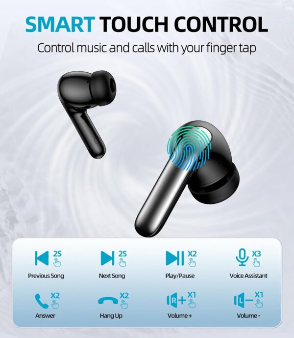 Bluetooth 5.3 Waterproof Wireless Earphones with LED Display Charging Case - Image 14