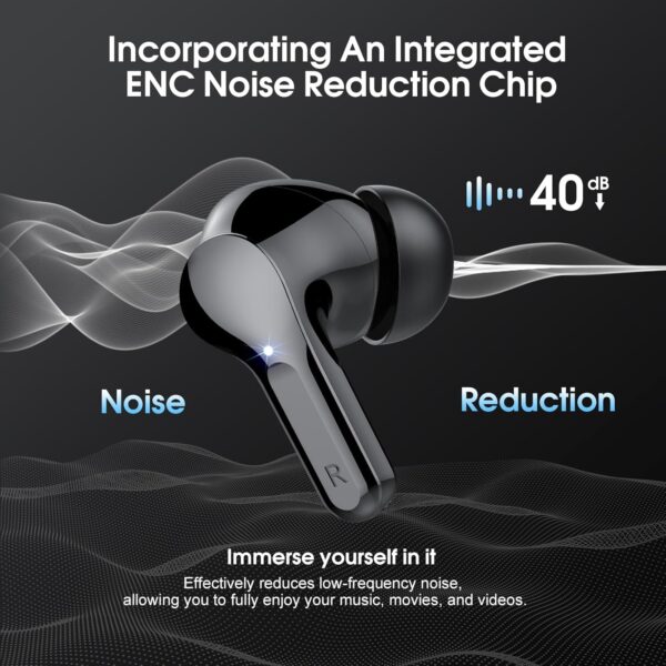 IP7 Waterproof Wireless Bluetooth Earphones with ENC Noise Cancelling Microphone - Image 44