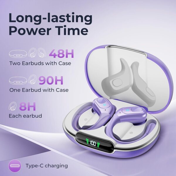 Bluetooth 5.3 Sweatproof Over-Ear Running Earphones with Ear Hooks - Image 15