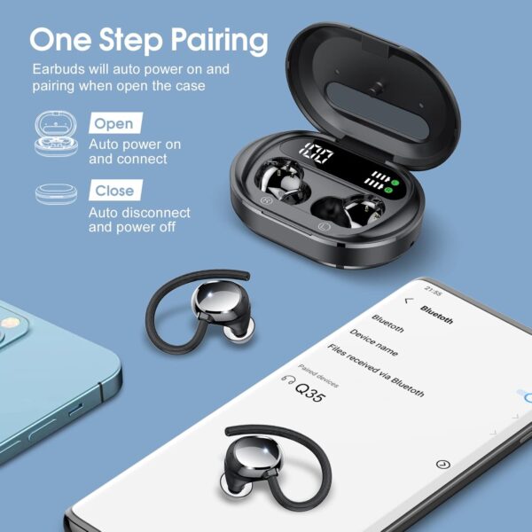 HiFi Stereo Bluetooth 5.3 In-ear Running Headphones with Earhook - Image 26