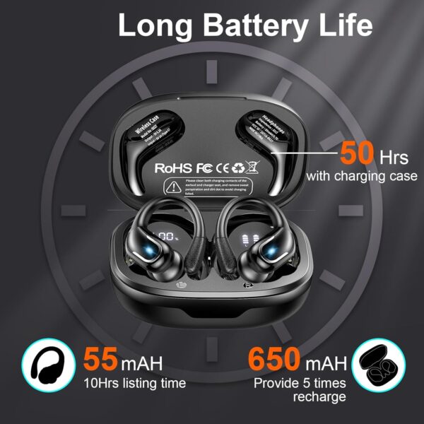 IP7 Waterproof with ENC Noise Cancelling Mic Bluetooth Earbuds - Image 23