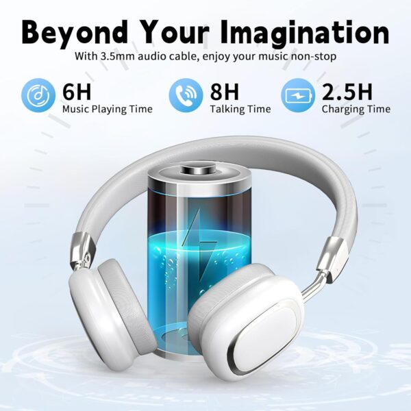 HiFi Stereo Foldable 5.3 Wireless Bluetooth Noise Cancelling Headphones - Image 4