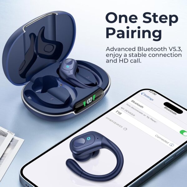 Bluetooth 5.3 Sweatproof Over-Ear Running Earphones with Ear Hooks - Image 11