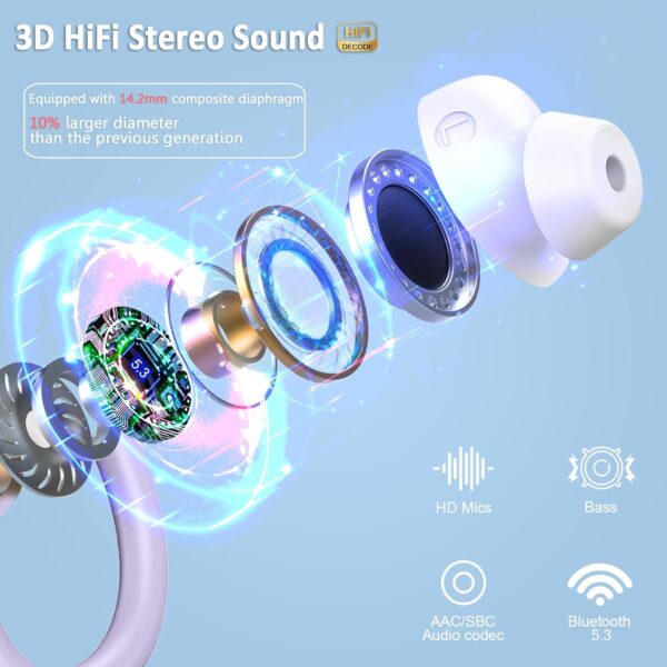IP7 Waterproof with ENC Noise Cancelling Mic Bluetooth Earbuds - Image 10