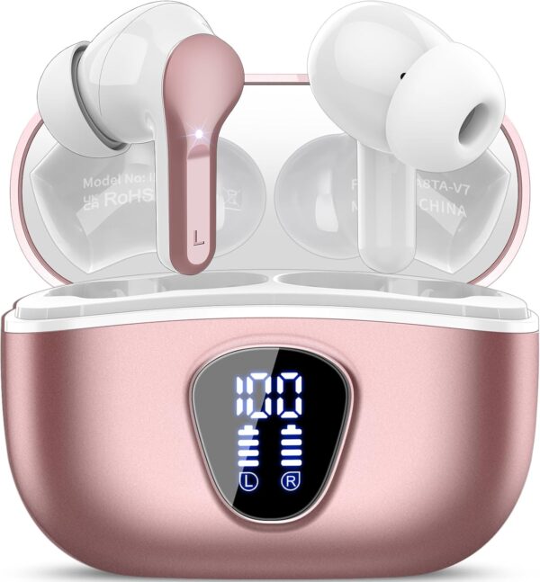 IP7 Waterproof Wireless Bluetooth Earphones with ENC Noise Cancelling Microphone - Image 35