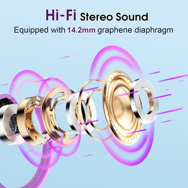 2025 Bluetooth Stereo Deep Bass, ENC Noise Cancelling Microphone, IPX7 Waterproof Earphones - Image 24