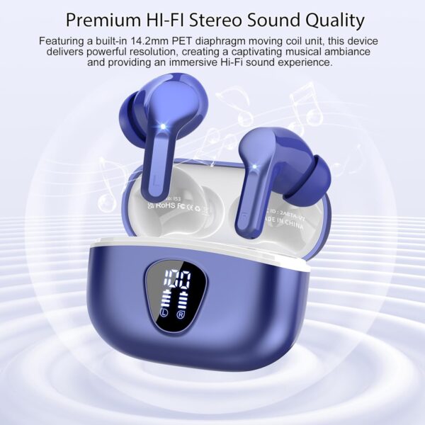 IP7 Waterproof Wireless Bluetooth Earphones with ENC Noise Cancelling Microphone - Image 25