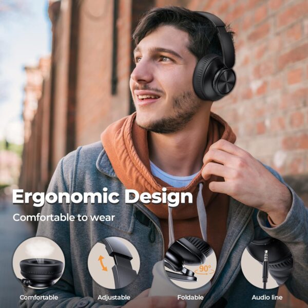 Deep Bass V8 Lightweight Foldable Wireless Bluetooth Headphones - Image 4