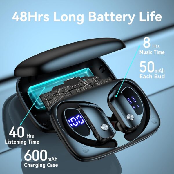 Wireless Bluetooth Headphones with LED Display and Ear Hooks - Image 27