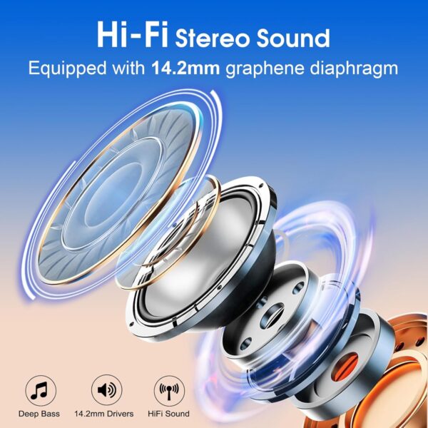 2025 Bluetooth Stereo Deep Bass, ENC Noise Cancelling Microphone, IPX7 Waterproof Earphones - Image 54