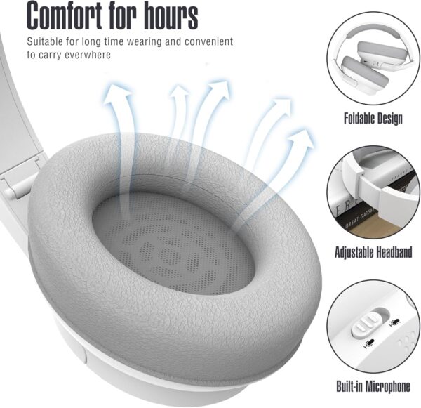 HiFi Stereo Bluetooth Wireless Over-Ear Headphones with Mic - Image 13