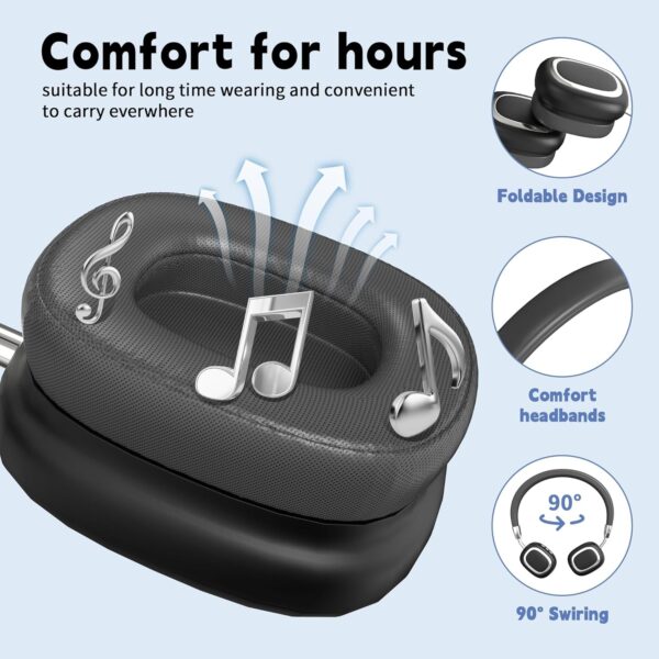 HiFi Stereo Foldable 5.3 Wireless Bluetooth Noise Cancelling Headphones - Image 23