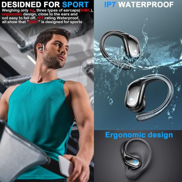 IP7 Waterproof with ENC Noise Cancelling Mic Bluetooth Earbuds - Image 53