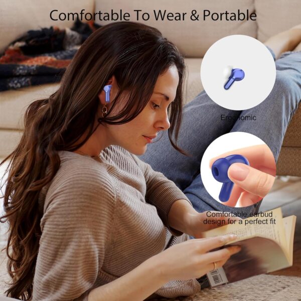 IP7 Waterproof Wireless Bluetooth Earphones with ENC Noise Cancelling Microphone - Image 26