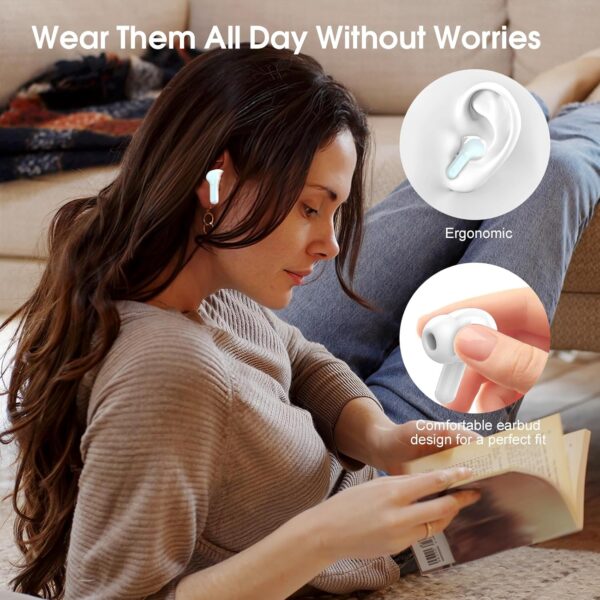 IP7 Waterproof Wireless Bluetooth Earphones with ENC Noise Cancelling Microphone - Image 7