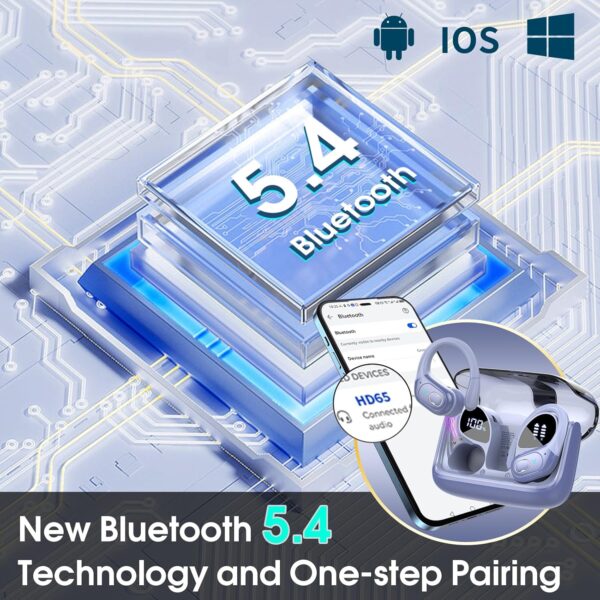 2025 Bluetooth Stereo Deep Bass, ENC Noise Cancelling Microphone, IPX7 Waterproof Earphones - Image 67