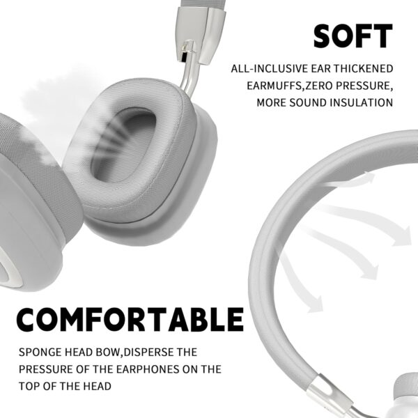 HiFi Stereo Foldable 5.3 Wireless Bluetooth Noise Cancelling Headphones - Image 2