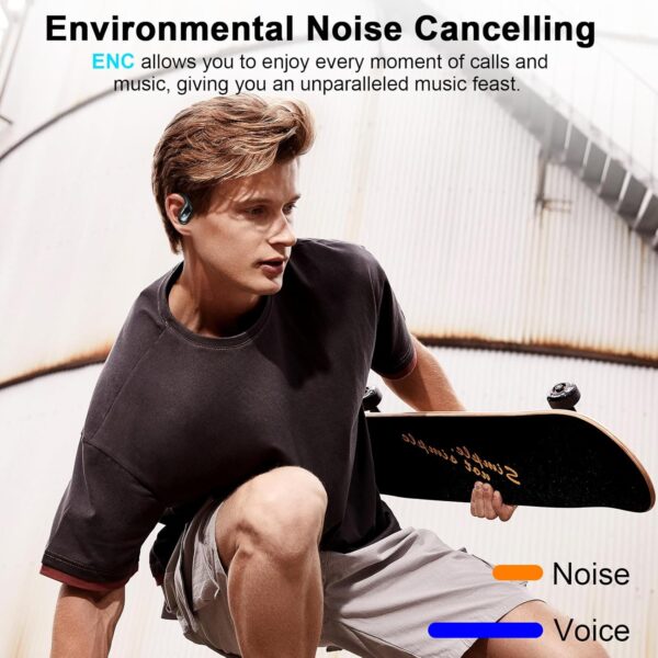 IP7 Waterproof with ENC Noise Cancelling Mic Bluetooth Earbuds - Image 54