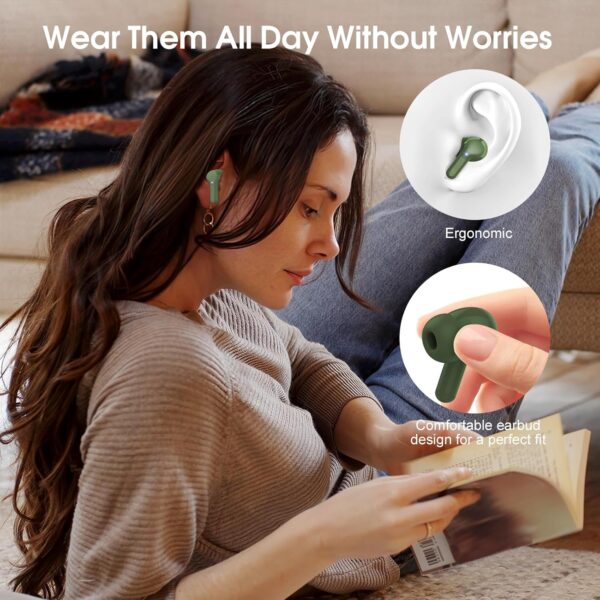 IP7 Waterproof Wireless Bluetooth Earphones with ENC Noise Cancelling Microphone - Image 54