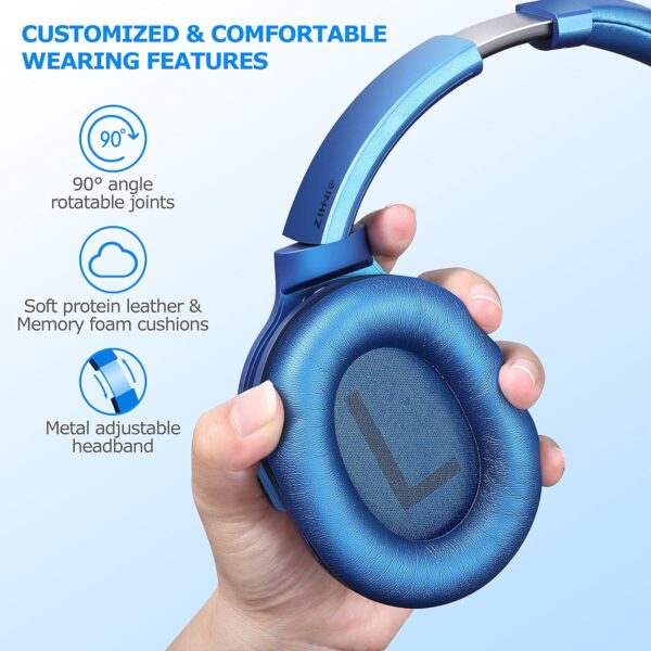 Active Noise Cancelling Deep Bass Hi-Fi Stereo Wireless Bluetooth Over-Ear Headphones - Image 14