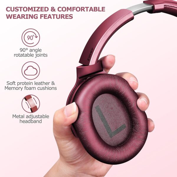 Active Noise Cancelling Deep Bass Hi-Fi Stereo Wireless Bluetooth Over-Ear Headphones - Image 8
