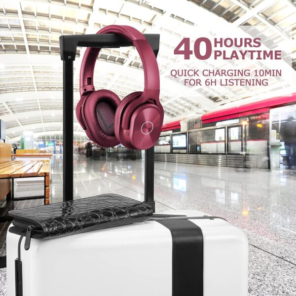 Active Noise Cancelling Deep Bass Hi-Fi Stereo Wireless Bluetooth Over-Ear Headphones - Image 9