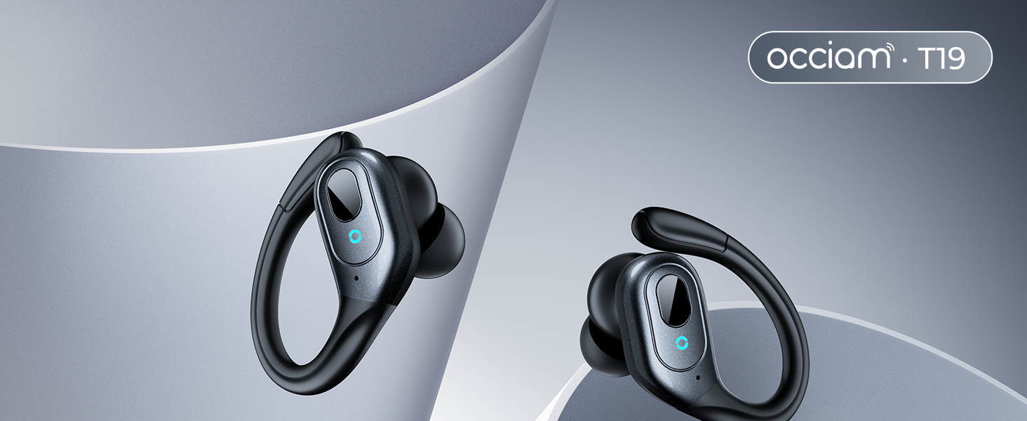 wireless earbuds bluetooth headphones with earhooks sport running ear buds earphones